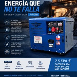 Generador Diesel Silencioso 7,5 KVA